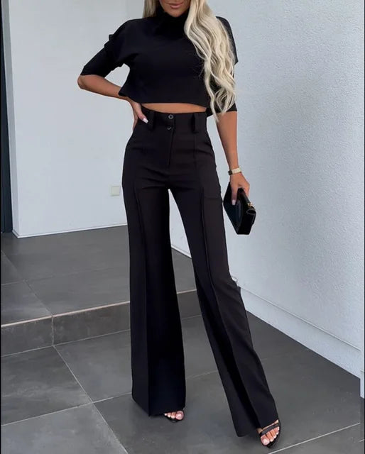 Completo Crop Top e Pantaloni | Chic | Elegante e Versatile