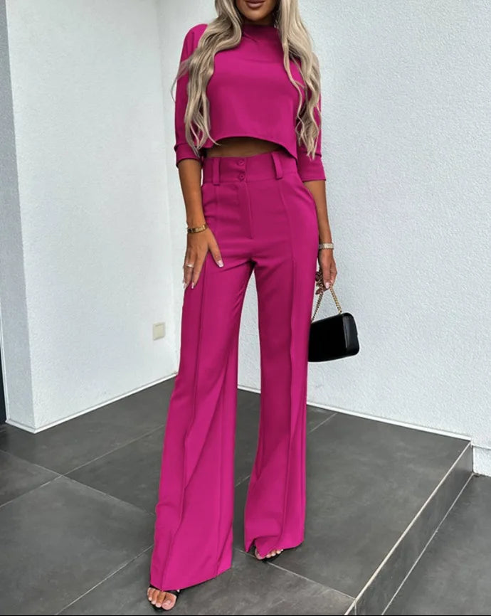 Completo Crop Top e Pantaloni | Chic | Elegante e Versatile