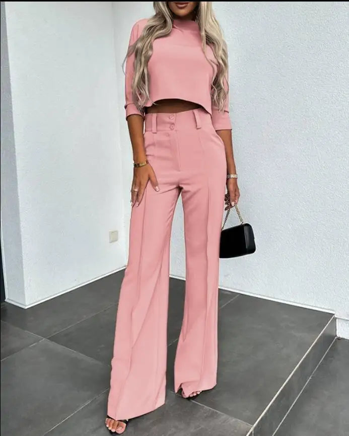 Completo Crop Top e Pantaloni | Chic | Elegante e Versatile