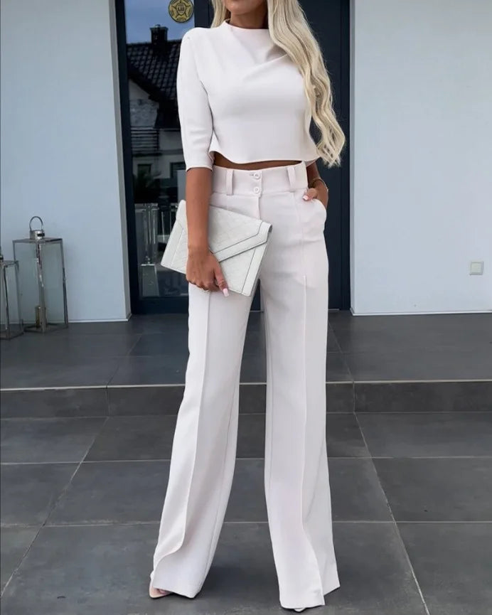 Completo Crop Top e Pantaloni | Chic | Elegante e Versatile