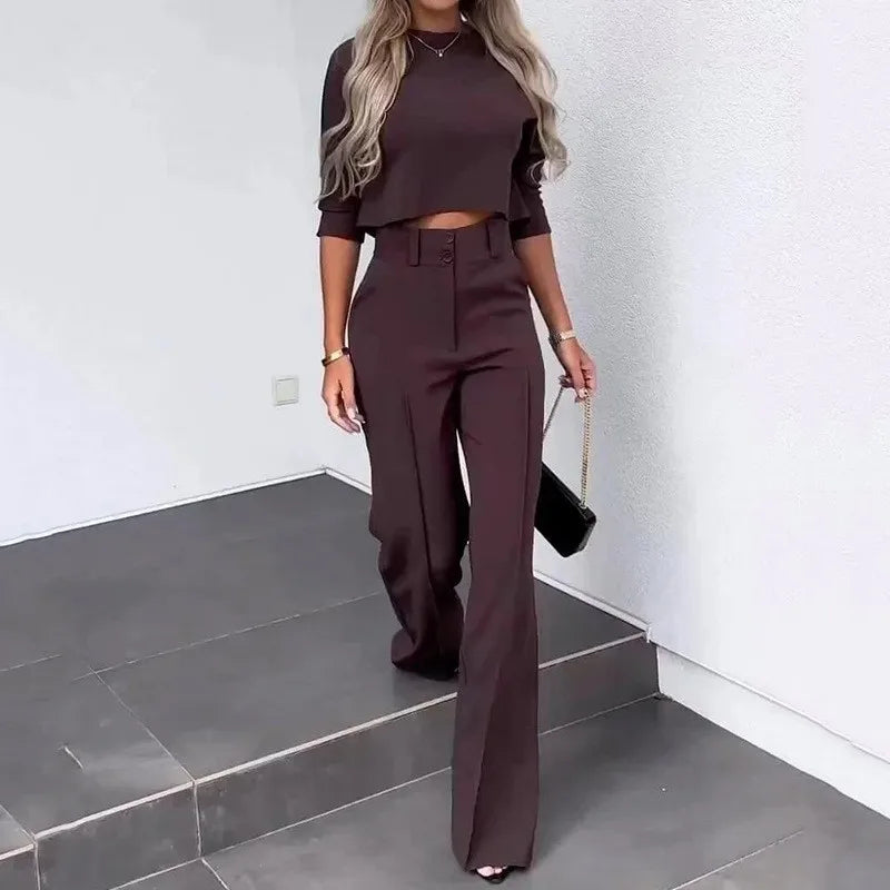 Completo Crop Top e Pantaloni | Chic | Elegante e Versatile