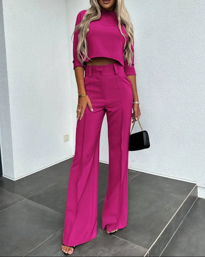 Completo Crop Top e Pantaloni | Chic | Elegante e Versatile