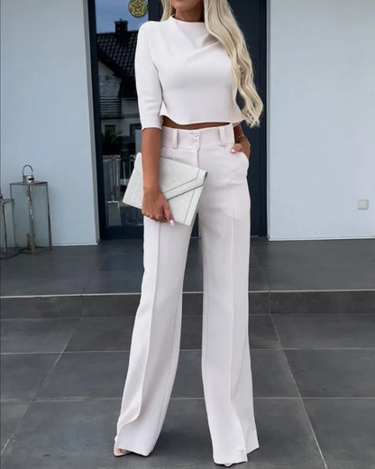 Completo Crop Top e Pantaloni | Chic | Elegante e Versatile