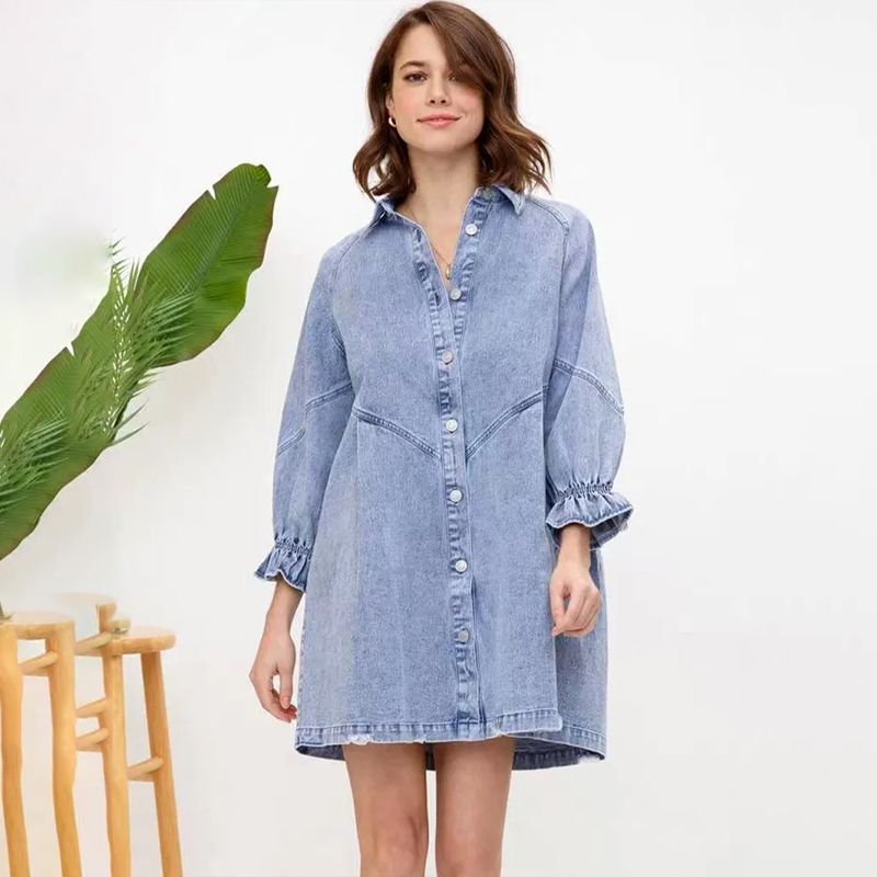Abito Camicia in Denim | Oversize & Casual | Versatile e Confortevole
