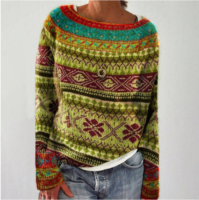 Maglione Invernale con Motivo Nordico | Caldo | Accogliente e Trendy