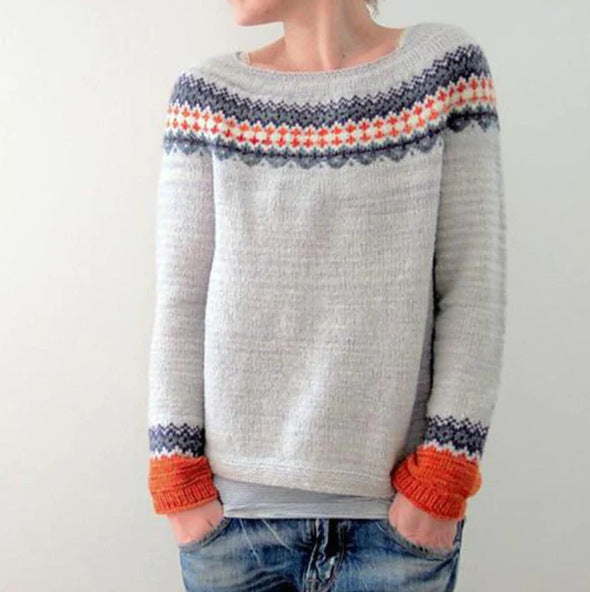 Maglione Invernale con Motivo Nordico | Caldo | Accogliente e Trendy