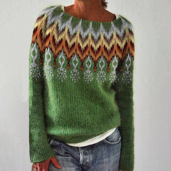 Maglione Invernale con Motivo Nordico | Caldo | Accogliente e Trendy